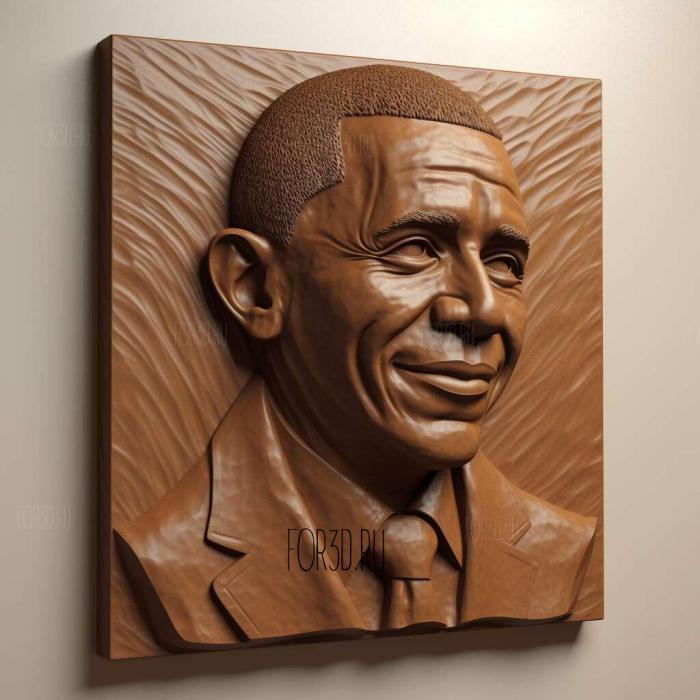 barack obama 2 stl model for CNC